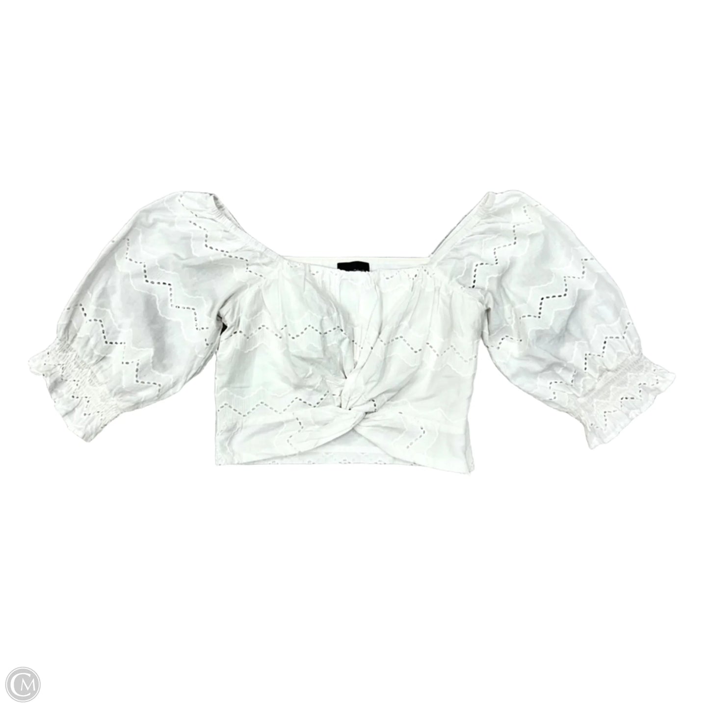 Top 3/4 Sleeve By Lucy Paris In White, Size: S