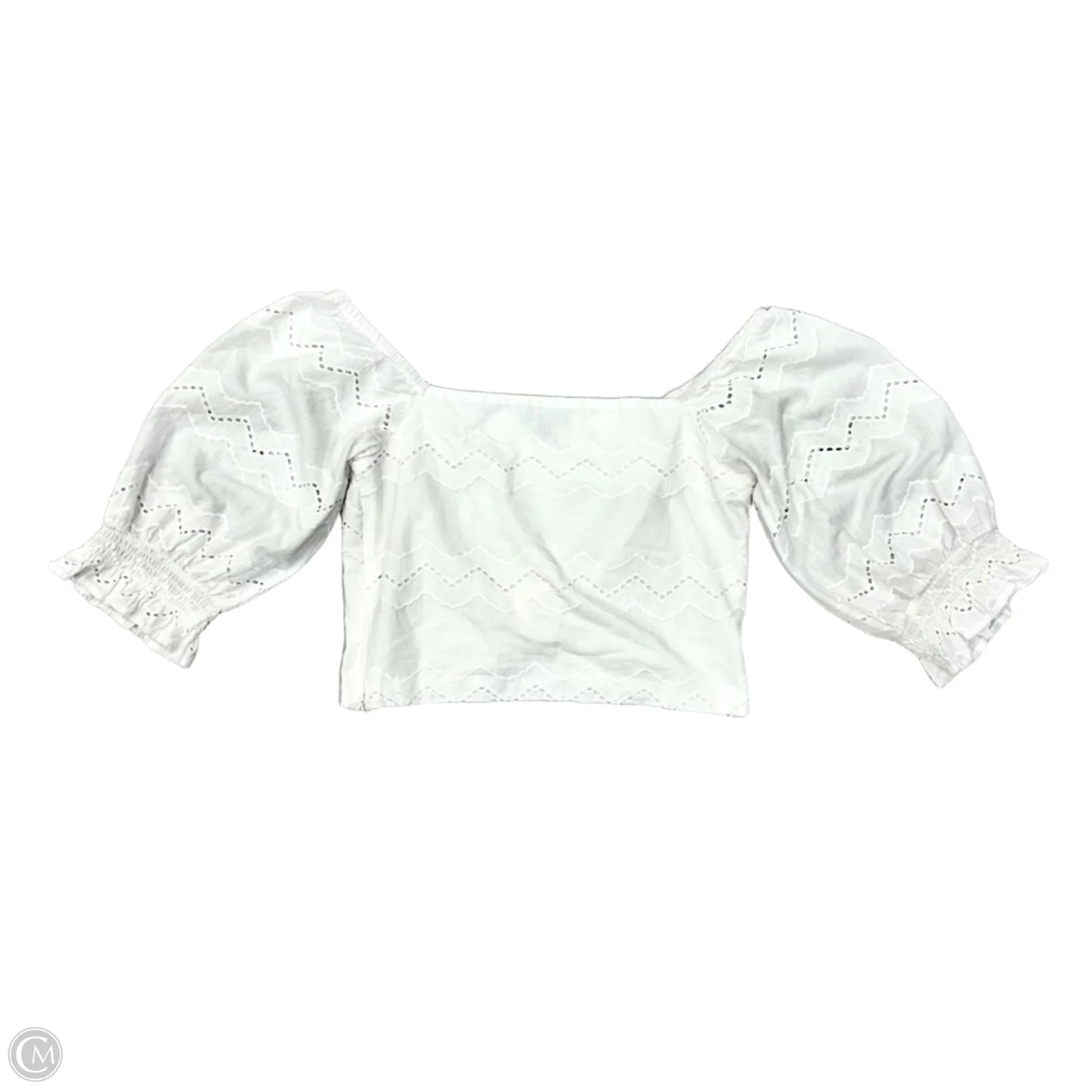 Top 3/4 Sleeve By Lucy Paris In White, Size: S