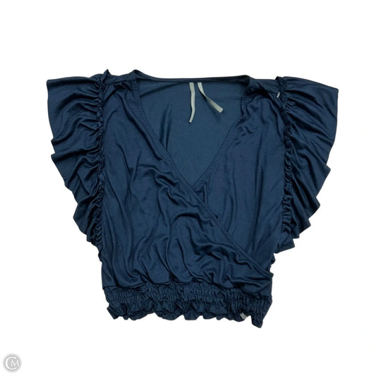 Top Short Sleeve By Anthropologie In Navy, Size: Xs