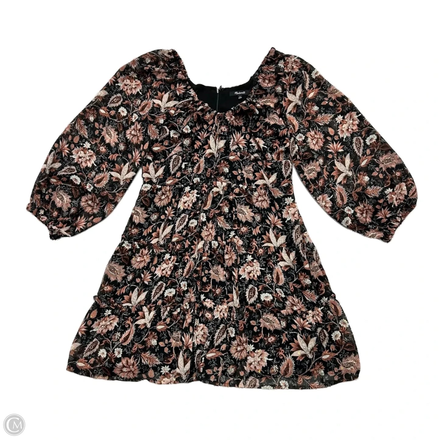 Dress Casual Midi By Madewell In Black & Pink, Size: S