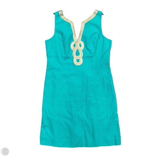 Dress Designer By Lilly Pulitzer In Blue & Gold, Size: 14