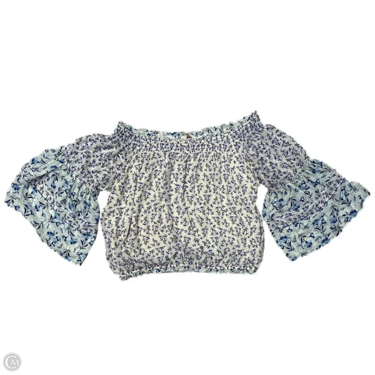 Top Long Sleeve By Free People In Blue & Purple, Size: L