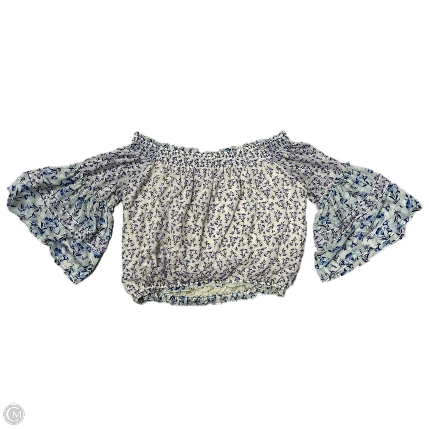 Top Long Sleeve By Free People In Blue & Purple, Size: L