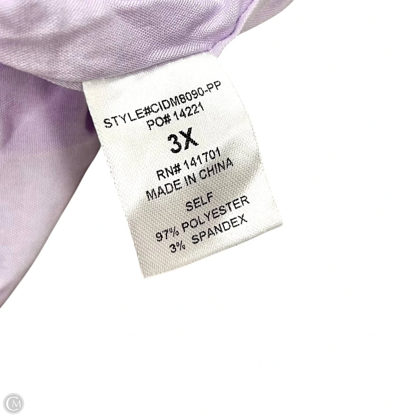 Dress Party Short By Clothes Mentor In Purple, Size: 3x