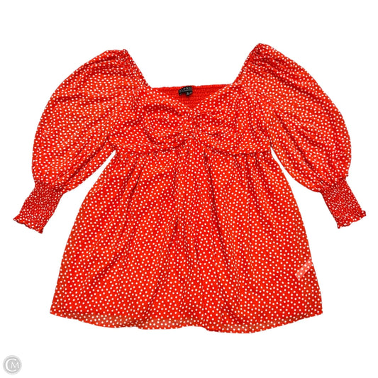Dress Party Short By Eloquii In Red & White, Size: 2x