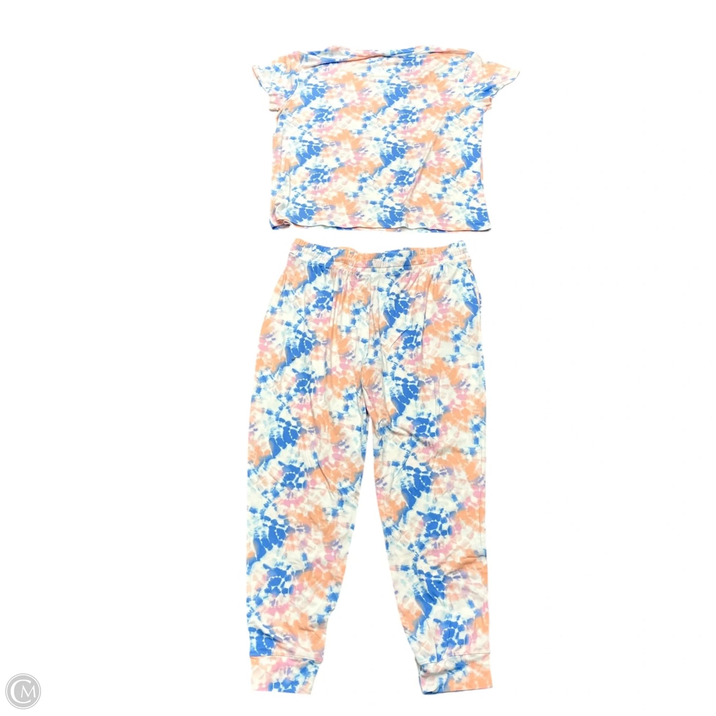 Top 2pc Short Sleeve By Roudelain In Tie Dye Print, Size: Xl