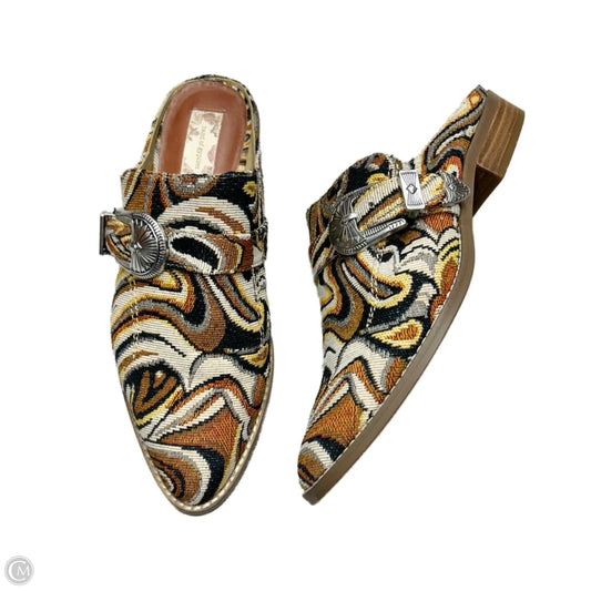 Shoes Heels Block By Band Of Gypsies In Brown & Yellow, Size: 9