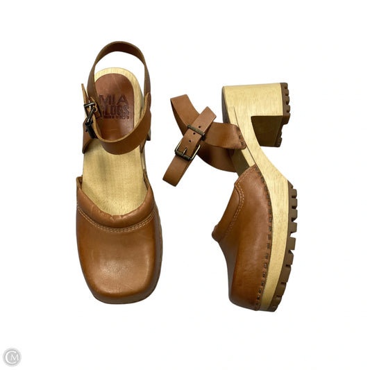 Shoes Heels Block By Mia In Brown, Size: 9