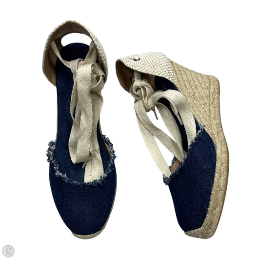 Shoes Heels Wedge By Soludos In Blue, Size: 9