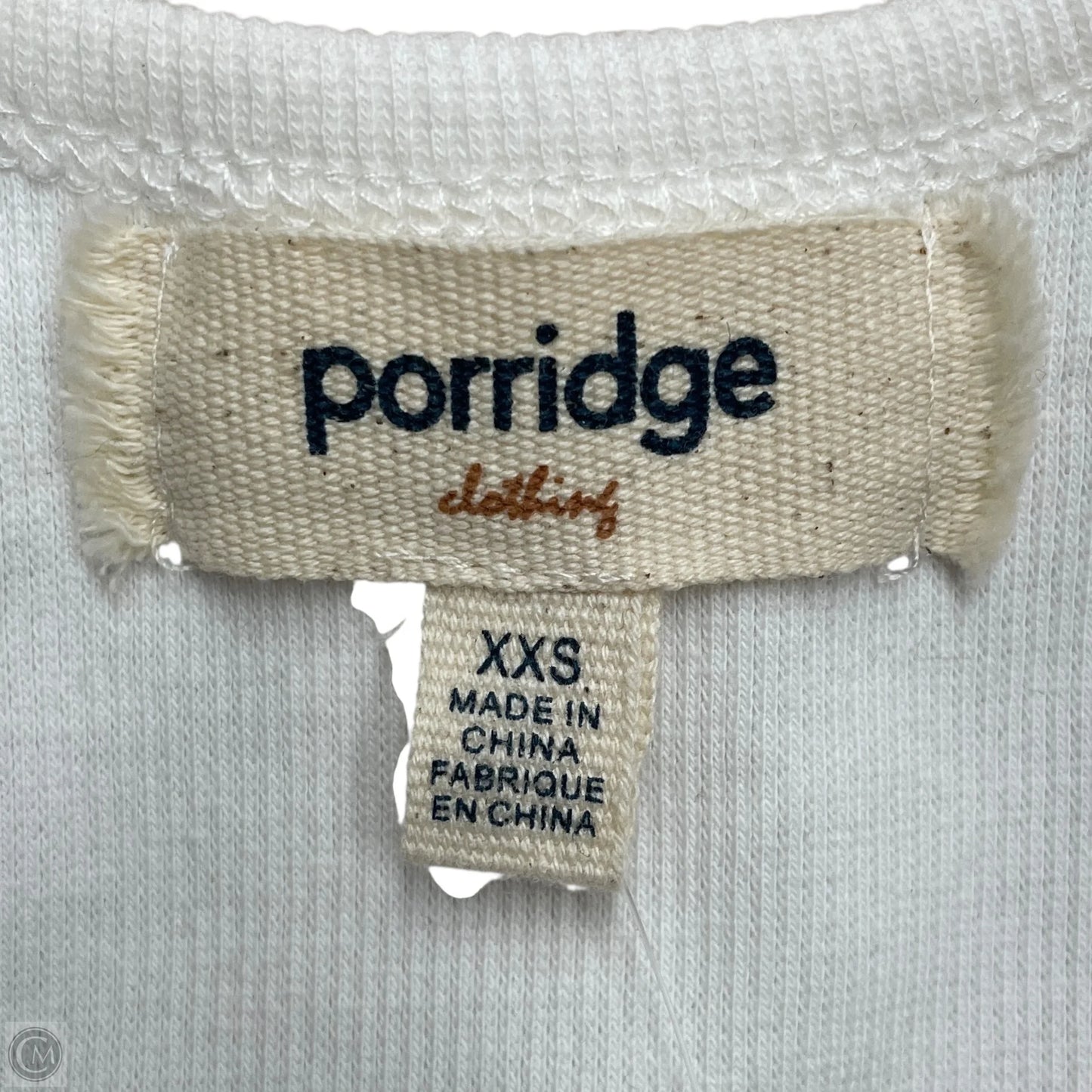 Top Sleeveless By Porridge In Tan & White, Size: Xxs