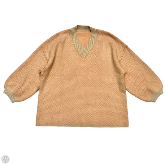 Sweater In Orange & Tan, Size: L