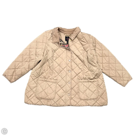 Coat Puffer & Quilted By Isaac Mizrahi Live Qvc In Tan, Size: 3x