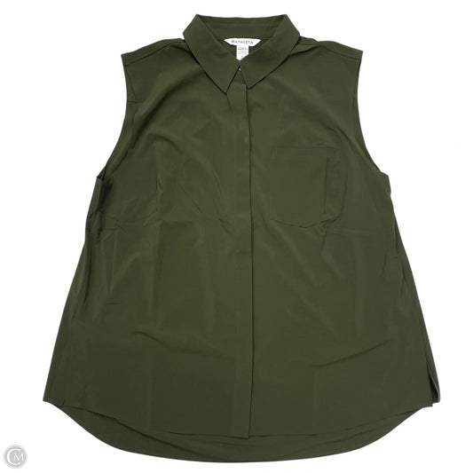 Athletic Top Short Sleeve By Athleta In Green, Size: L