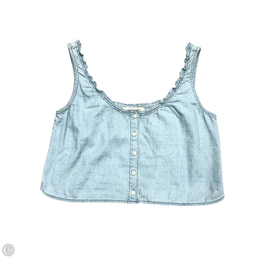 Top Sleeveless By Madewell In Blue Denim, Size: M