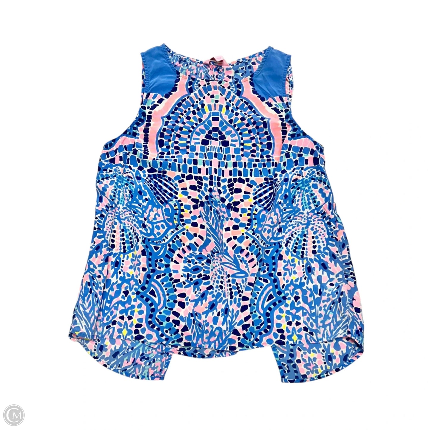 Top Sleeveless Designer By Lilly Pulitzer In Blue & Pink, Size: S