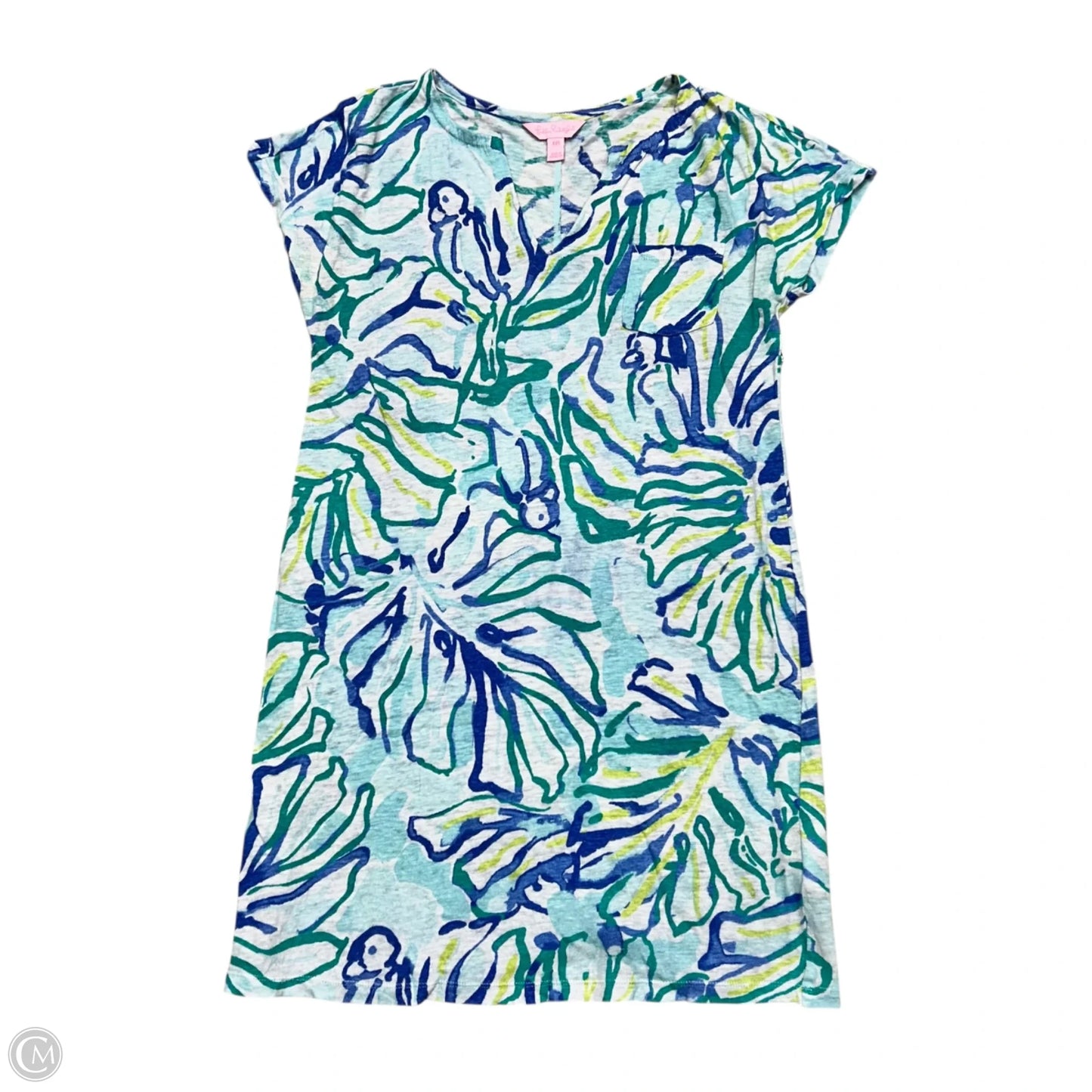 Dress Designer By Lilly Pulitzer In Blue & Green, Size: Xxs