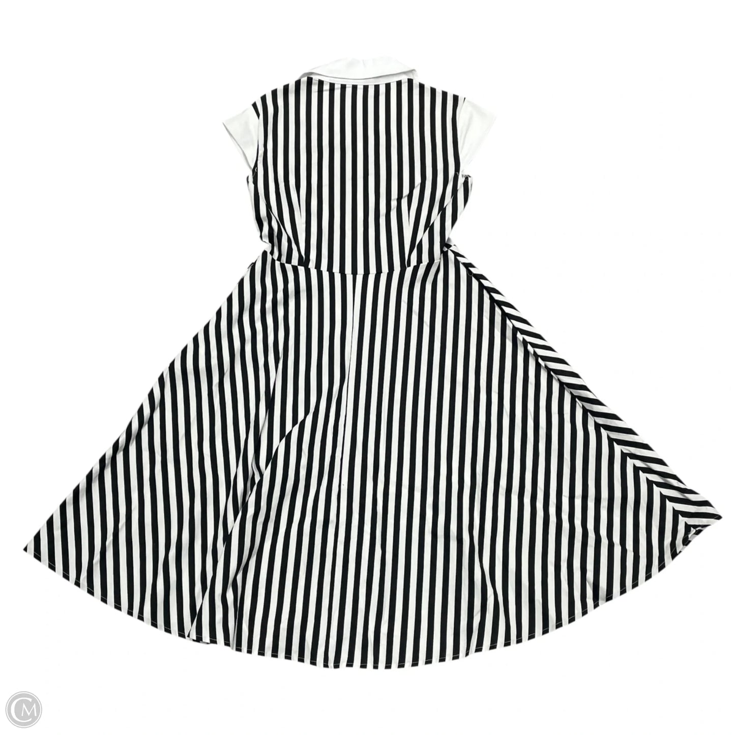 Dress Casual Midi In Black & White, Size: M