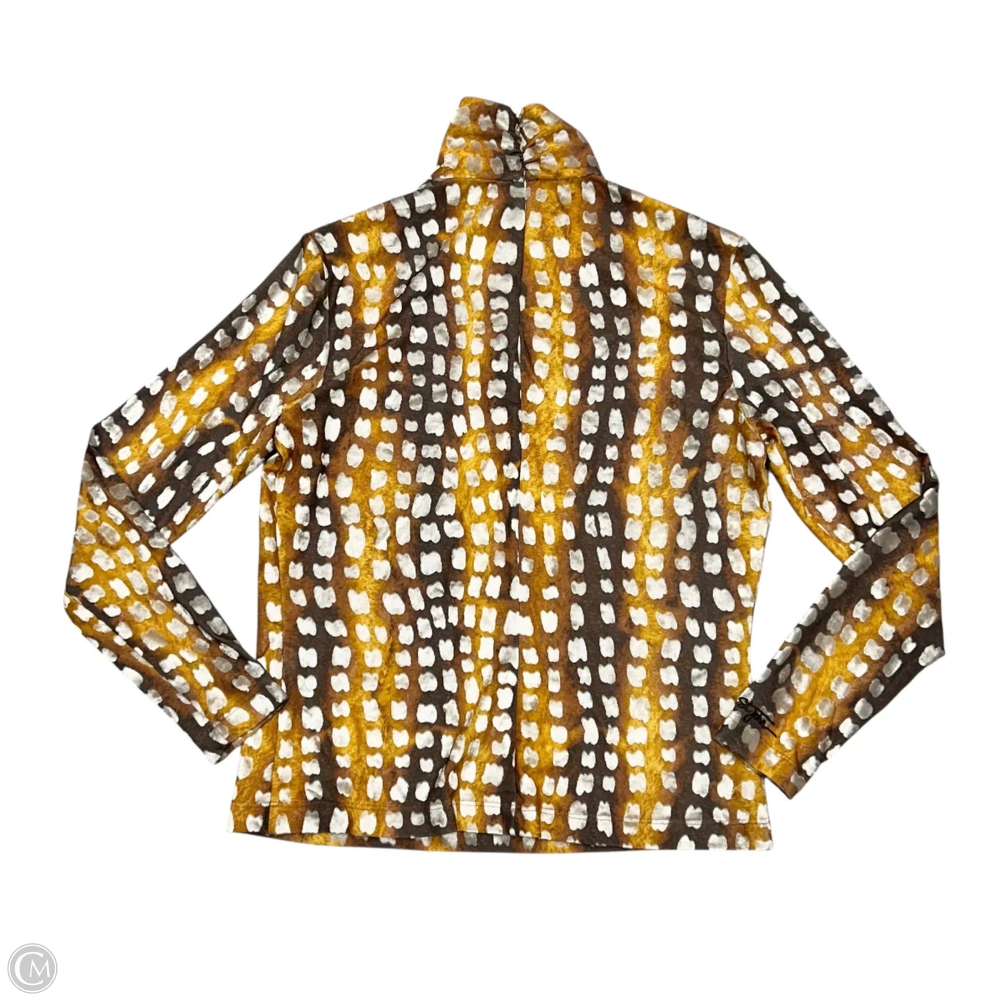 Top Long Sleeve By St. John In Brown & Orange, Size: S