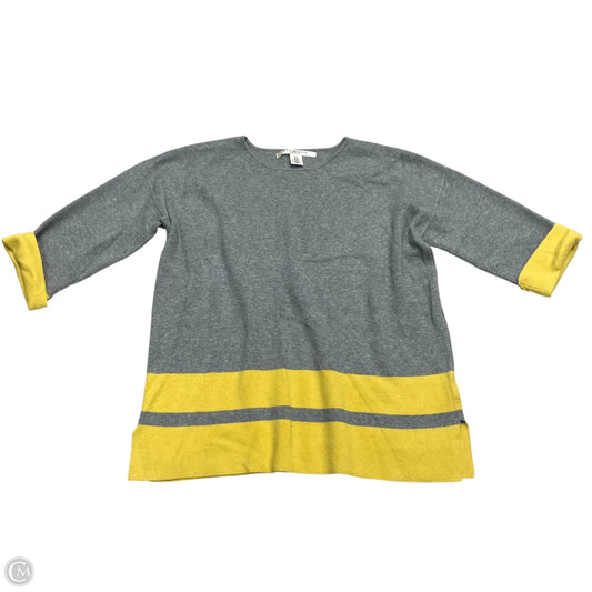 Sweatshirt Collar By Max Studio In Tan & Yellow, Size: 1x