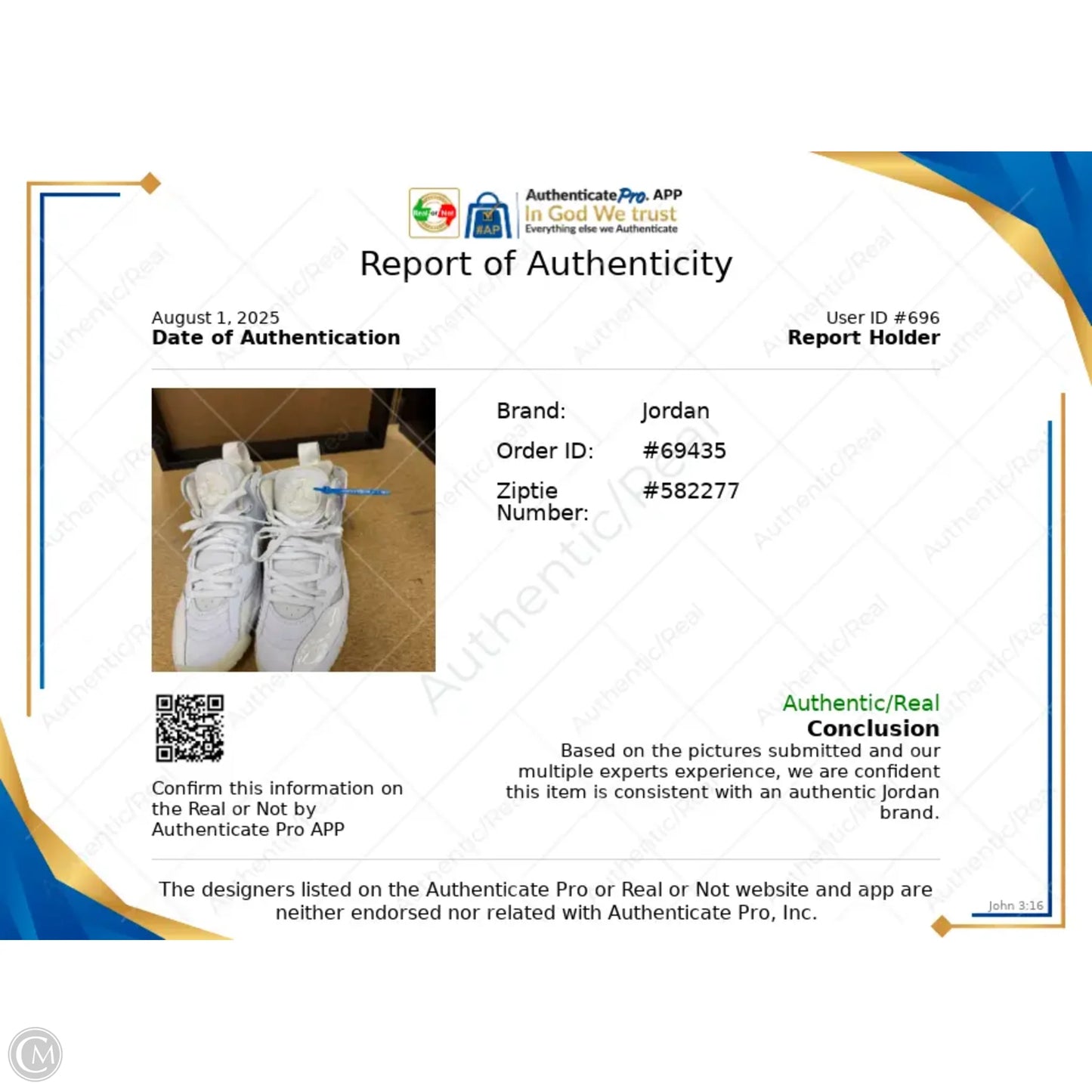 Shoes Luxury Designer By Jordan In White, Size: 9