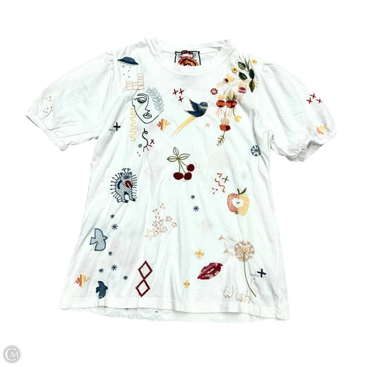 Top Short Sleeve By Johnny Was In White, Size: Xxs