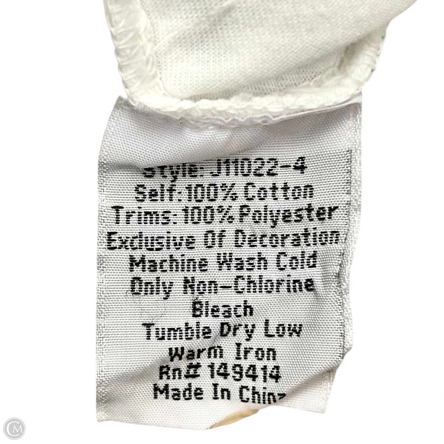 Top Short Sleeve By Johnny Was In White, Size: Xxs