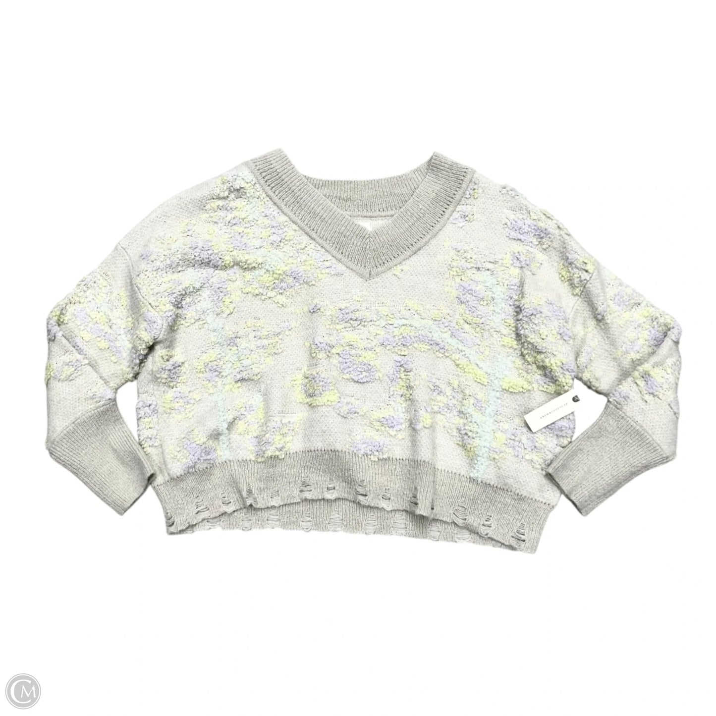 Sweater By Anthropologie In Grey, Size: M