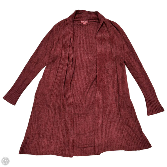 Sweater Cardigan By Barefoot Dreams In Maroon, Size: Lp
