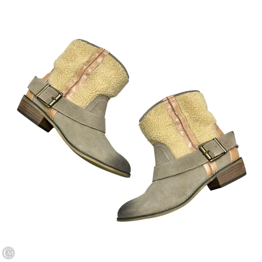 Boots Ankle Flats By Kelsi Dagger In Taupe, Size: 9