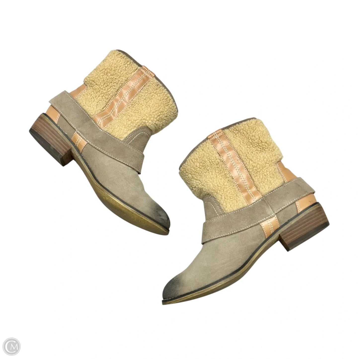 Boots Ankle Flats By Kelsi Dagger In Taupe, Size: 9