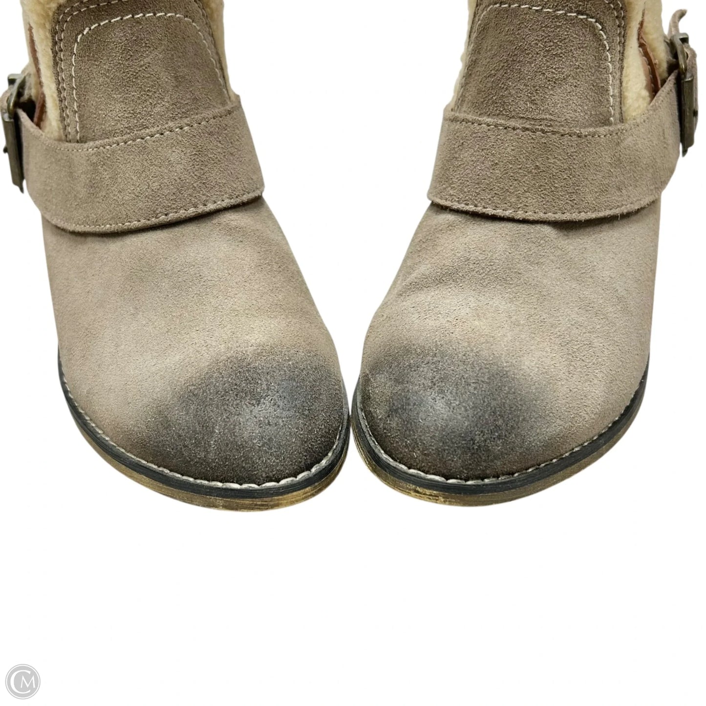 Boots Ankle Flats By Kelsi Dagger In Taupe, Size: 9