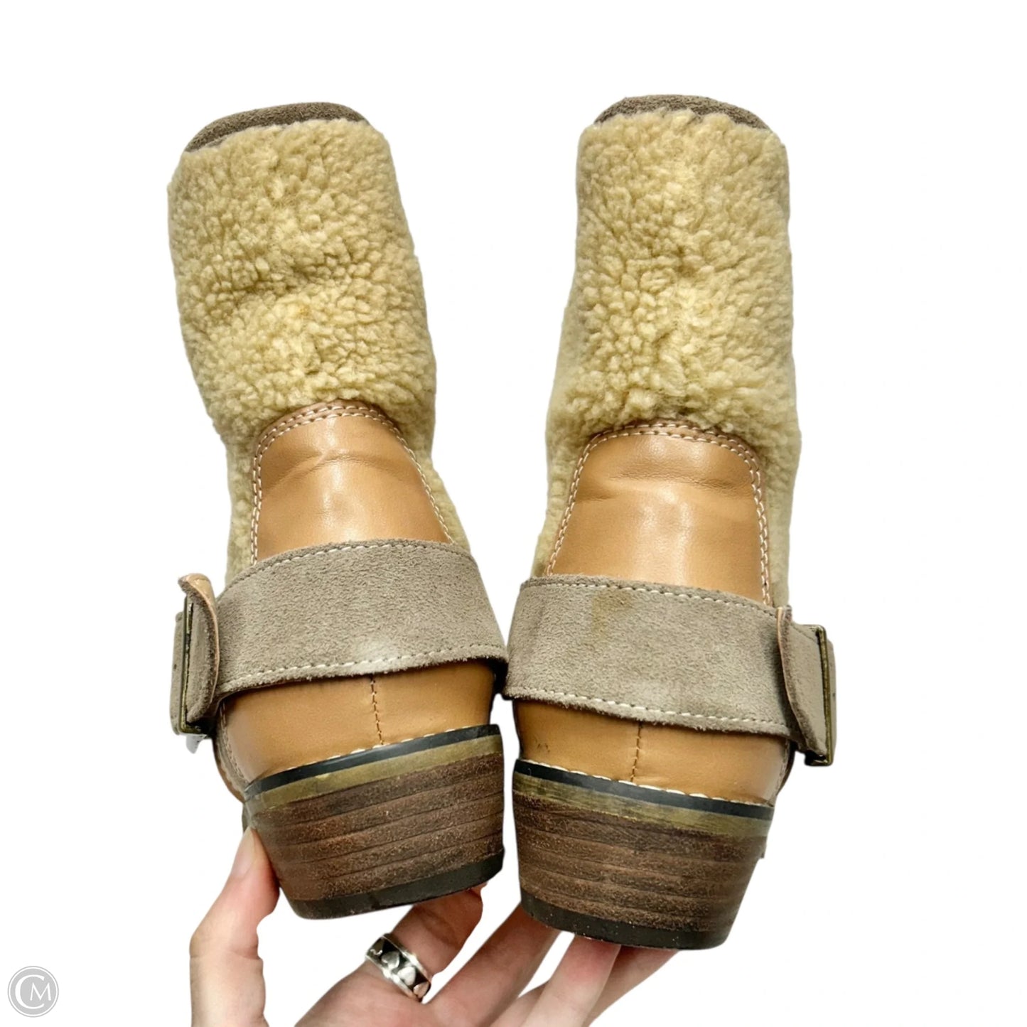 Boots Ankle Flats By Kelsi Dagger In Taupe, Size: 9