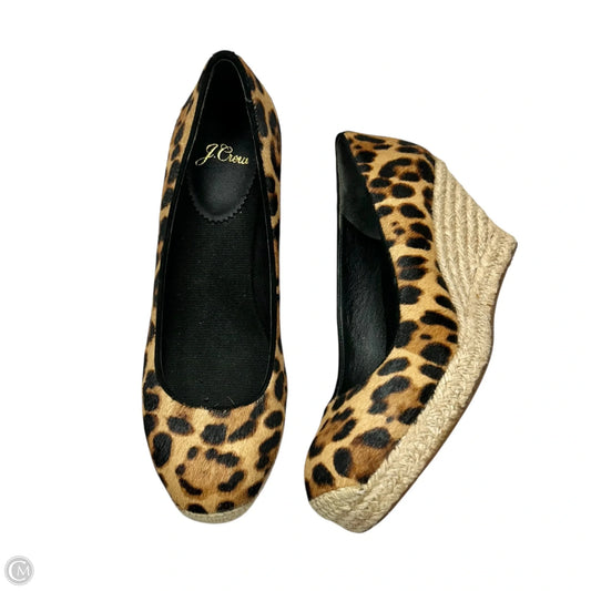 Shoes Heels Wedge By J. Crew In Animal Print, Size: 6.5