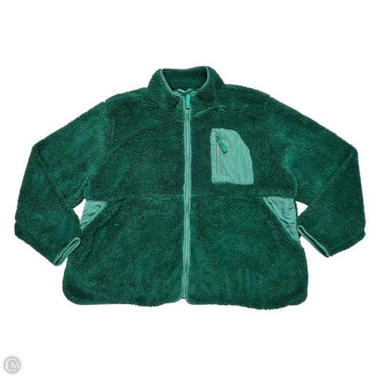 Jacket Faux Fur & Sherpa By Maurices In Green, Size: 3x