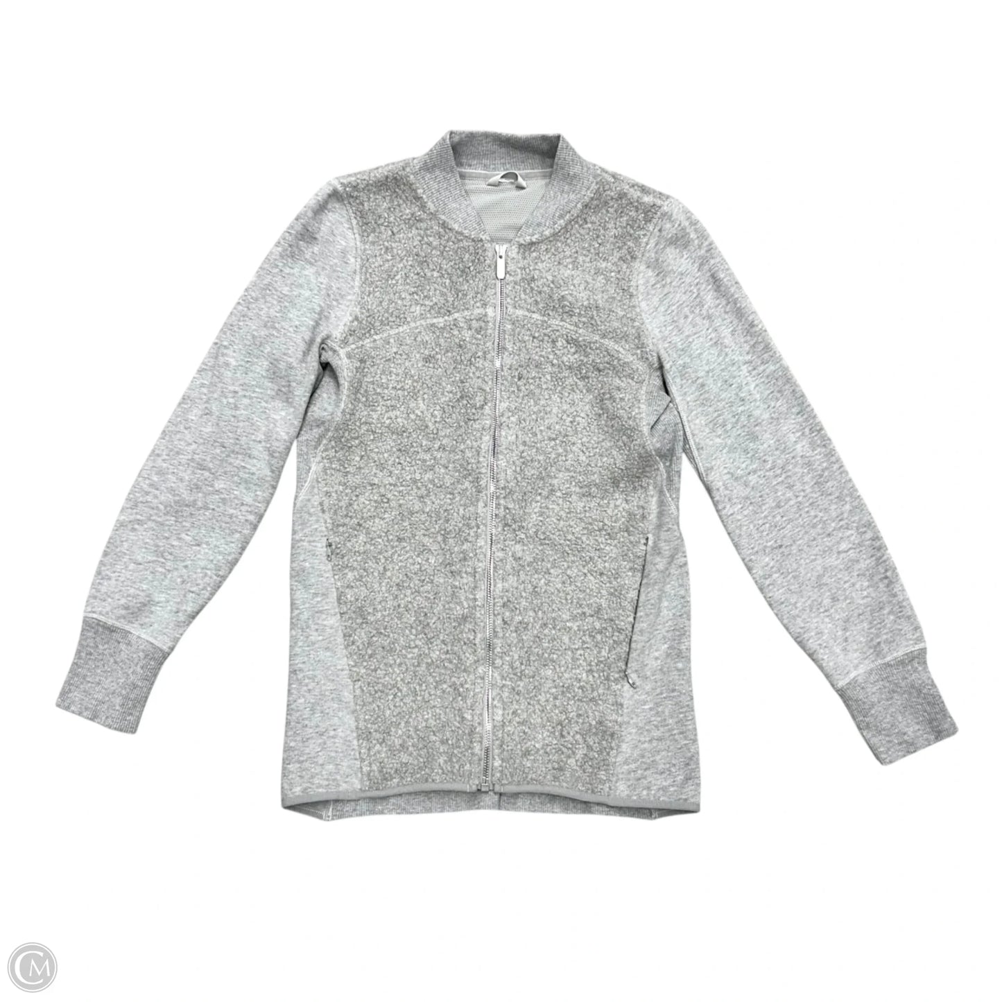 Athletic Jacket By Lululemon In Grey, Size: Xs