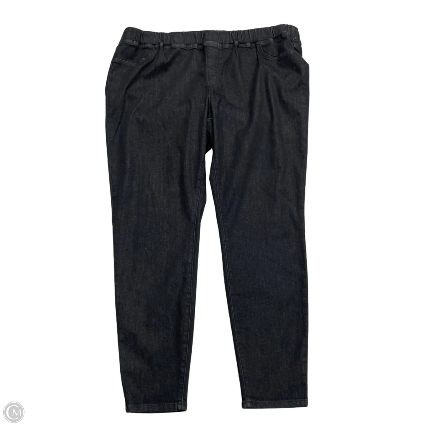 Jeans Straight By Eileen Fisher In Black Denim, Size: 20