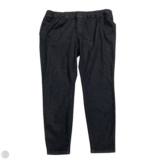 Jeans Straight By Eileen Fisher In Black Denim, Size: 20