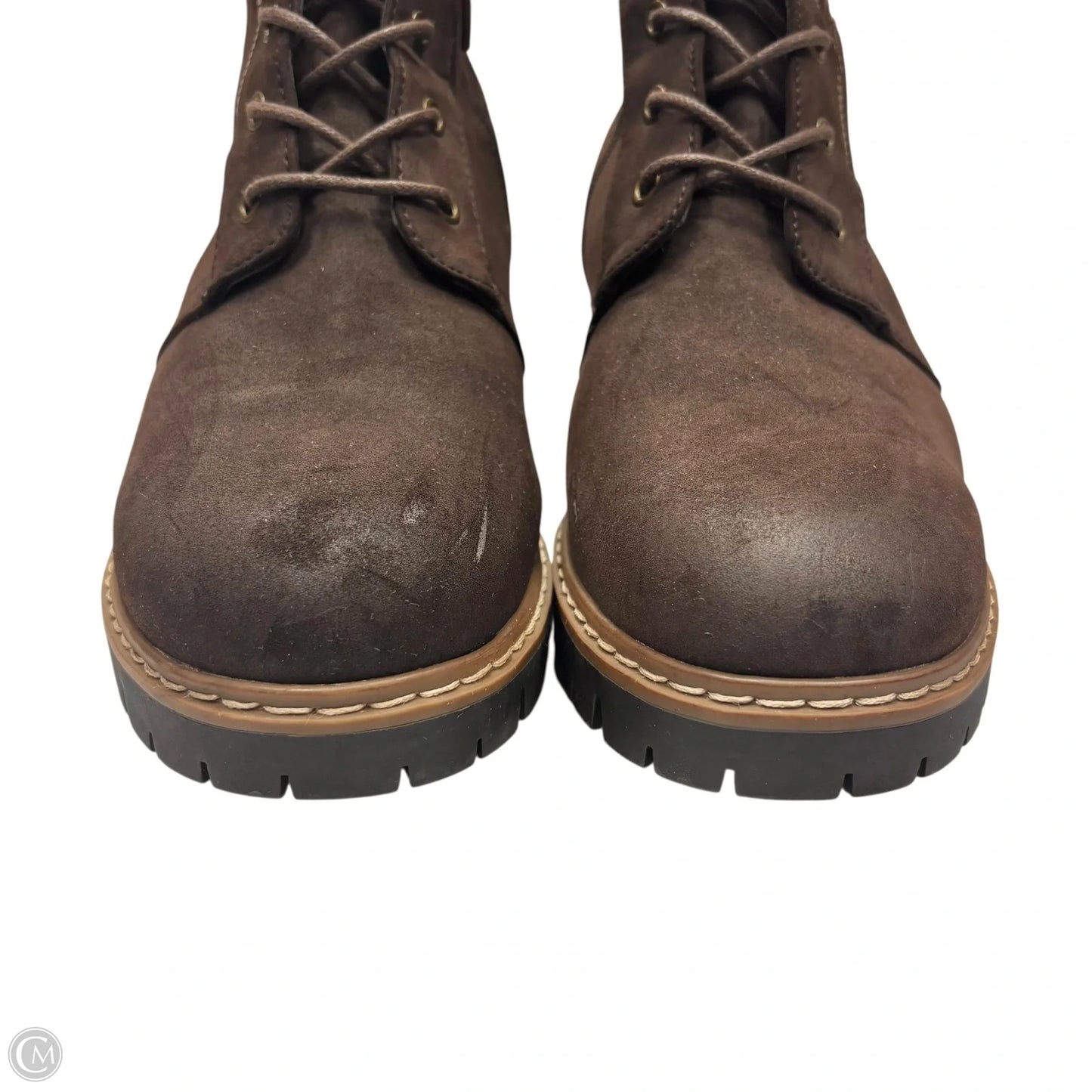 Boots Combat By Cushionaire In Brown, Size: 11