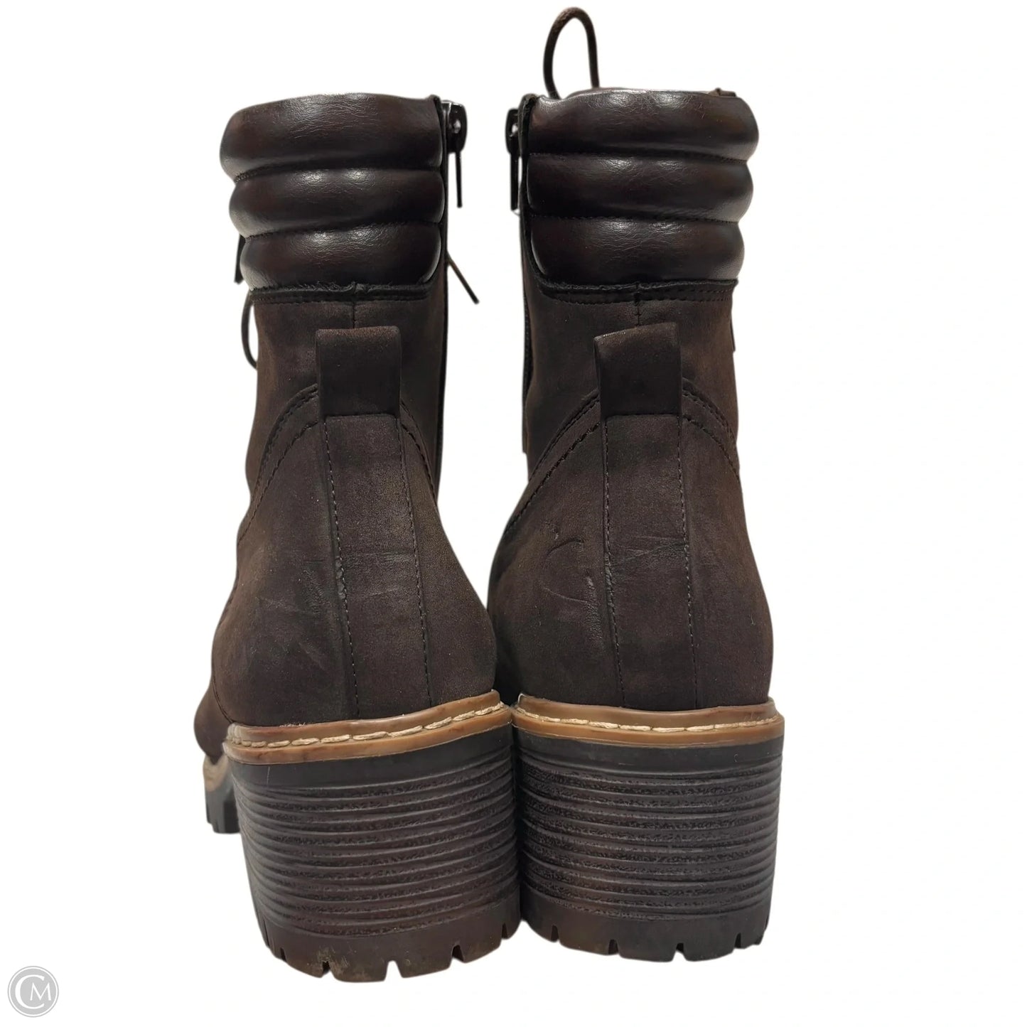 Boots Combat By Cushionaire In Brown, Size: 11