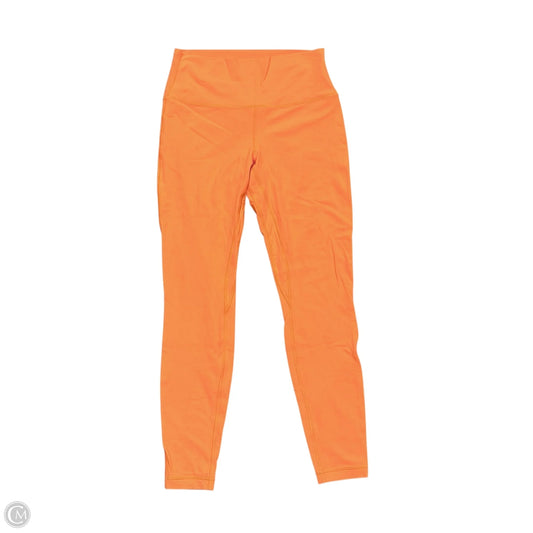 Athletic Leggings By Lululemon In Orange, Size: M