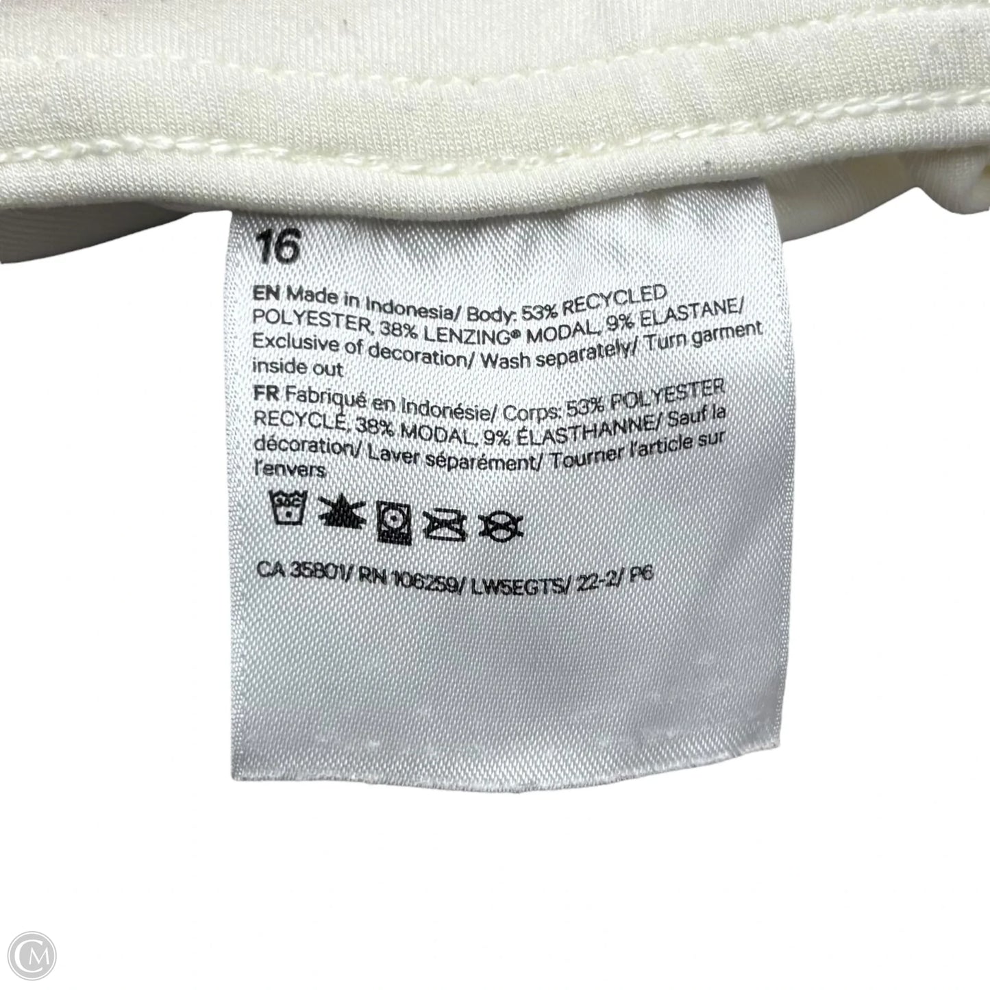 Athletic Pants By Lululemon In Ivory, Size: Xl