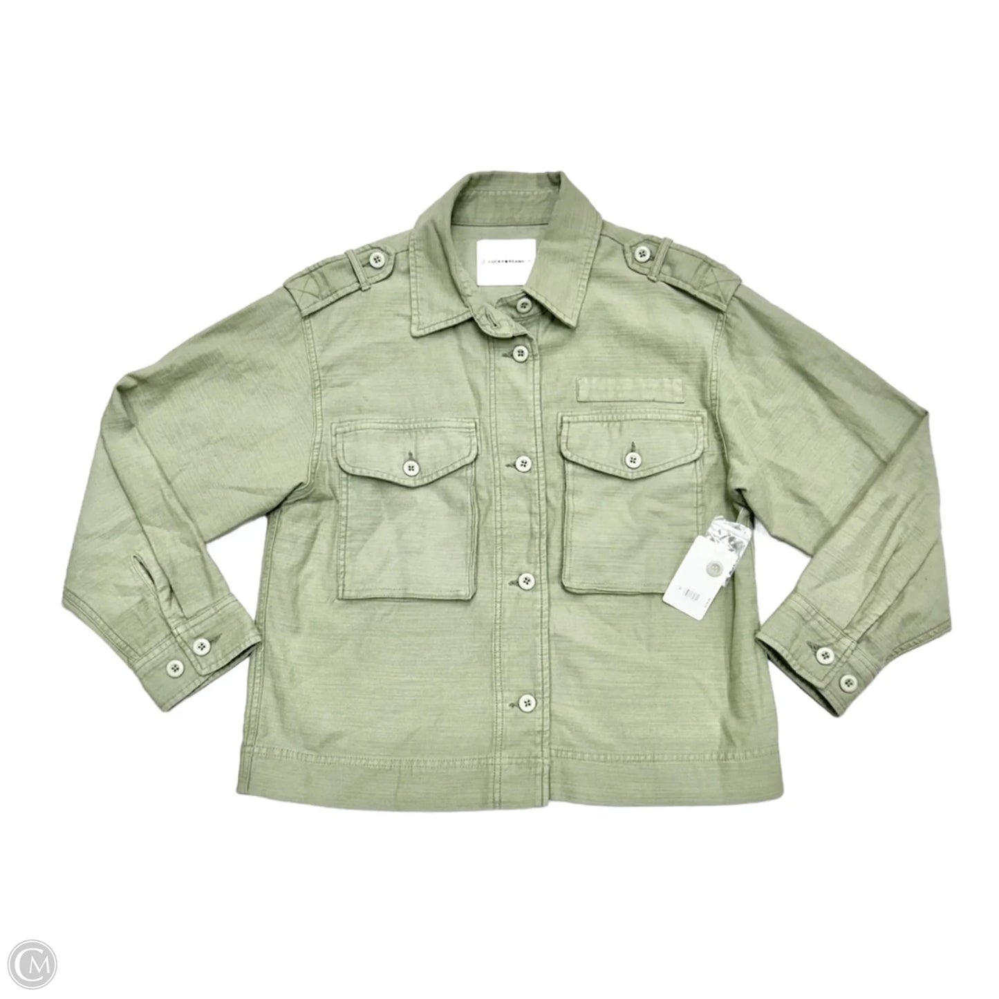 Jacket Shirt By Lucky Brand In Green, Size: Xs