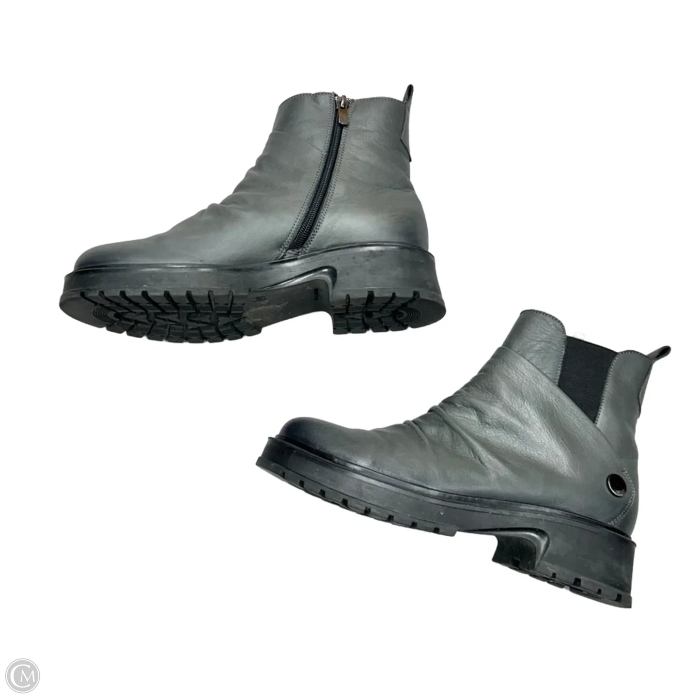 Boots Leather By Santana In Grey, Size: 9.5