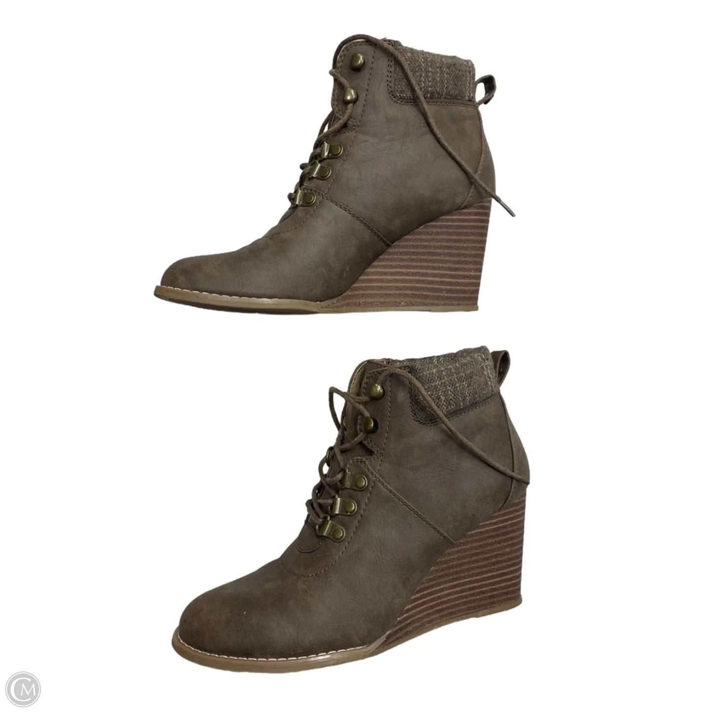 Boots Ankle Heels By Nautica In Brown, Size: 8.5