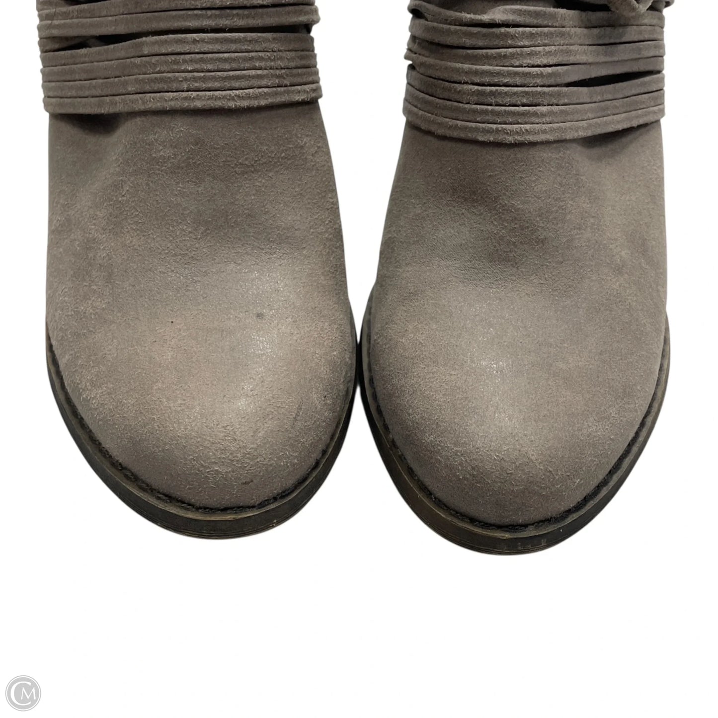 Boots Ankle Heels By Fergalicious In Taupe, Size: 10