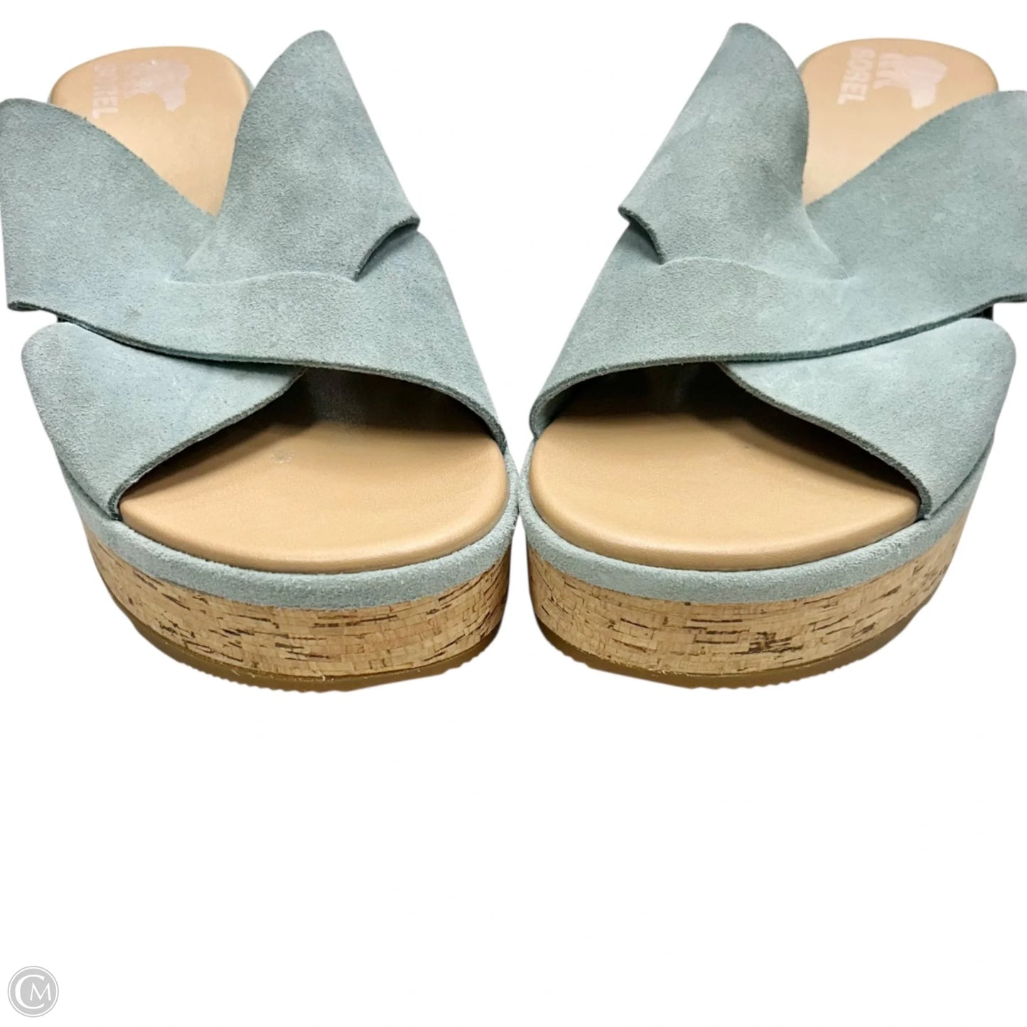 Sandals Heels Wedge By Sorel In Blue, Size: 9.5