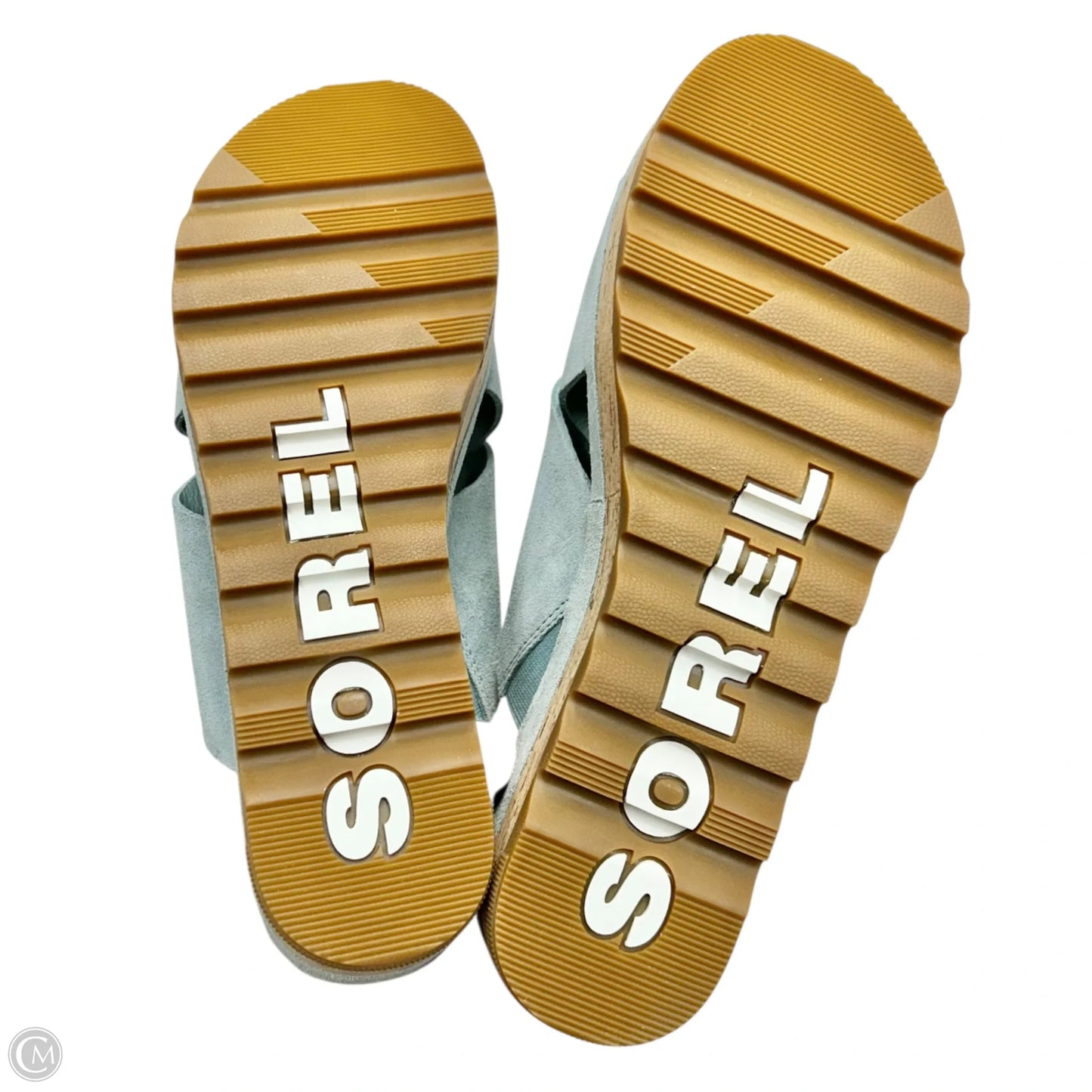 Sandals Heels Wedge By Sorel In Blue, Size: 9.5