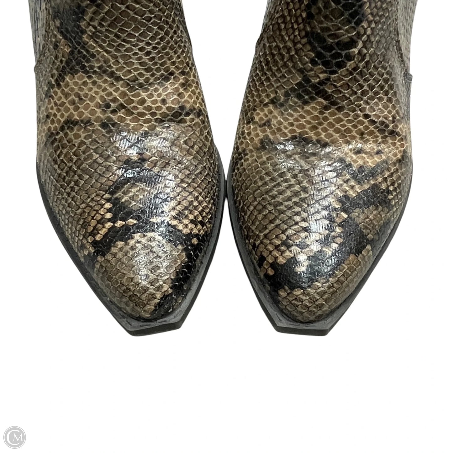 Boots Ankle Heels By Journee In Snakeskin Print, Size: 9