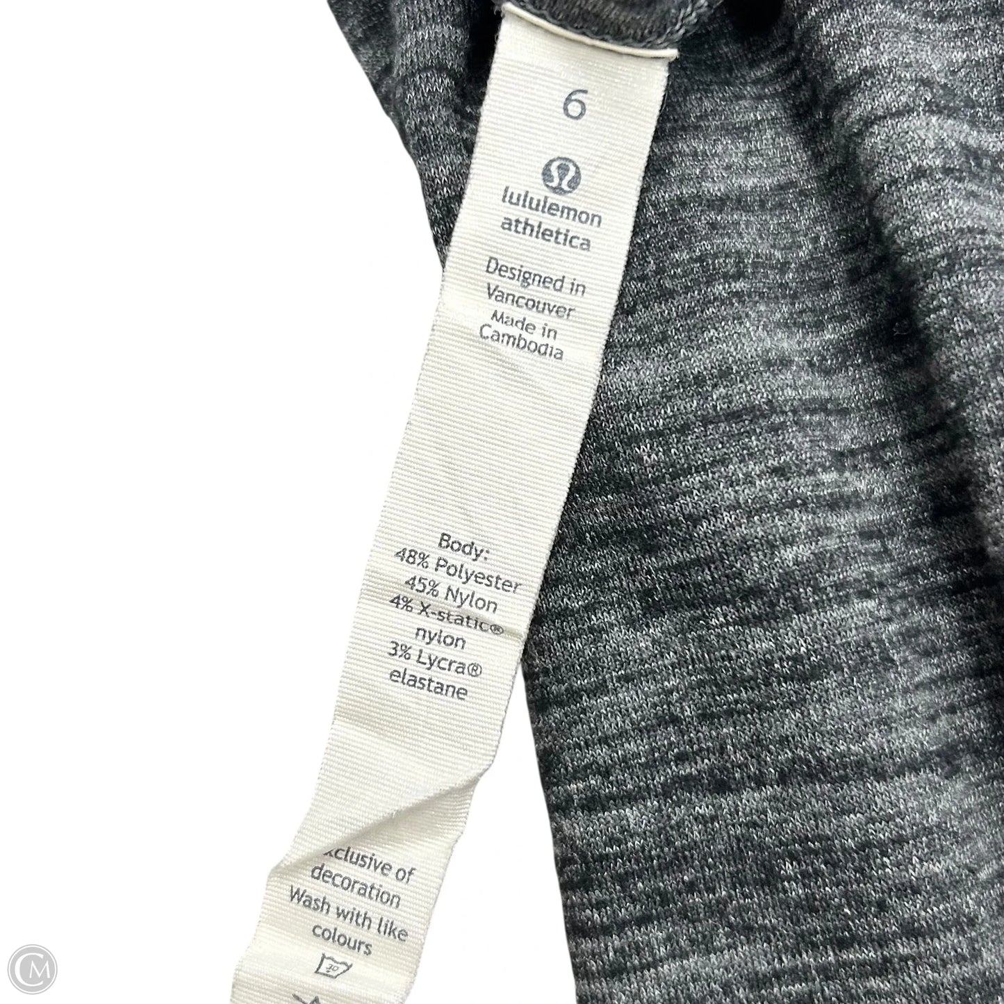 Athletic Tank Top By Lululemon In Grey, Size: S