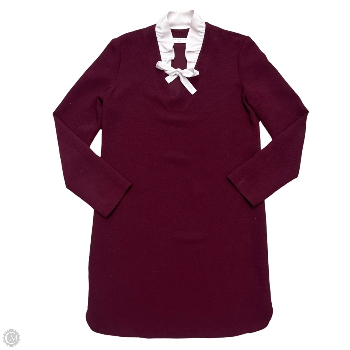 Dress Designer By Sandro In Maroon, Size: M